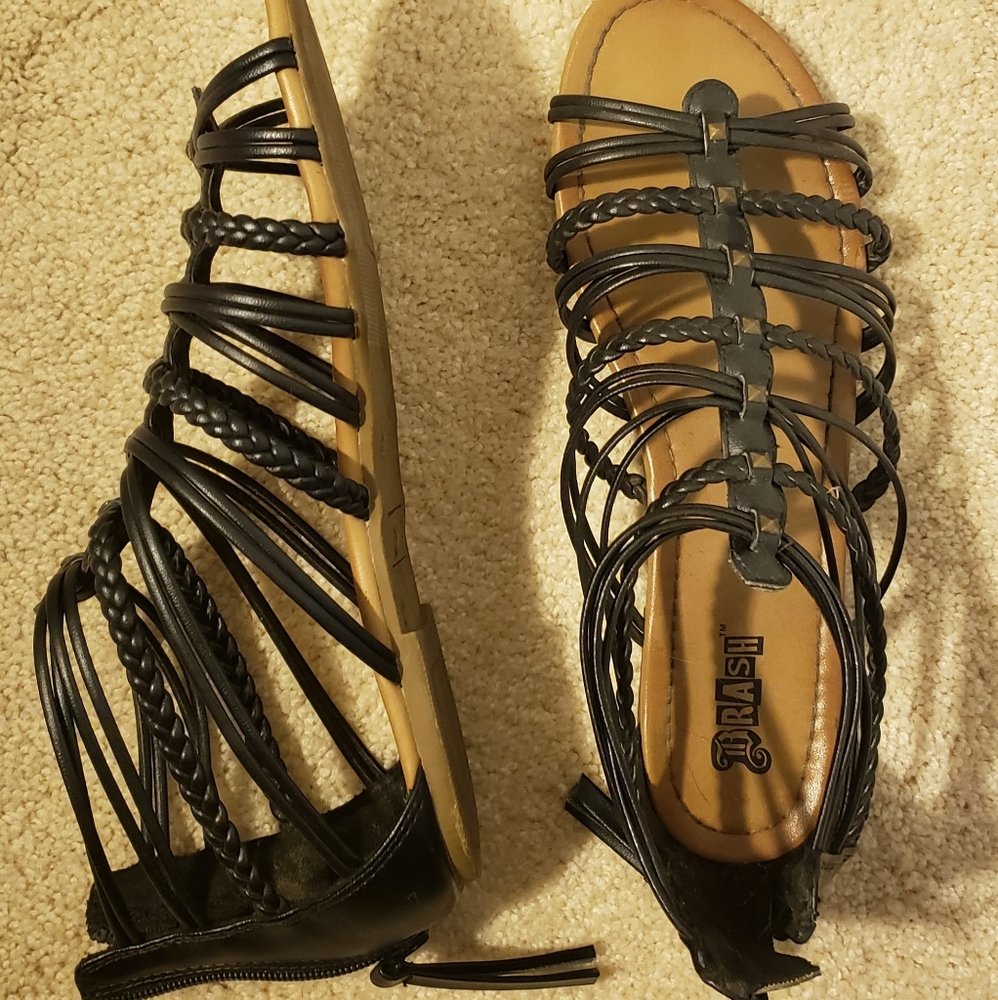 Black Gladiator sandals!